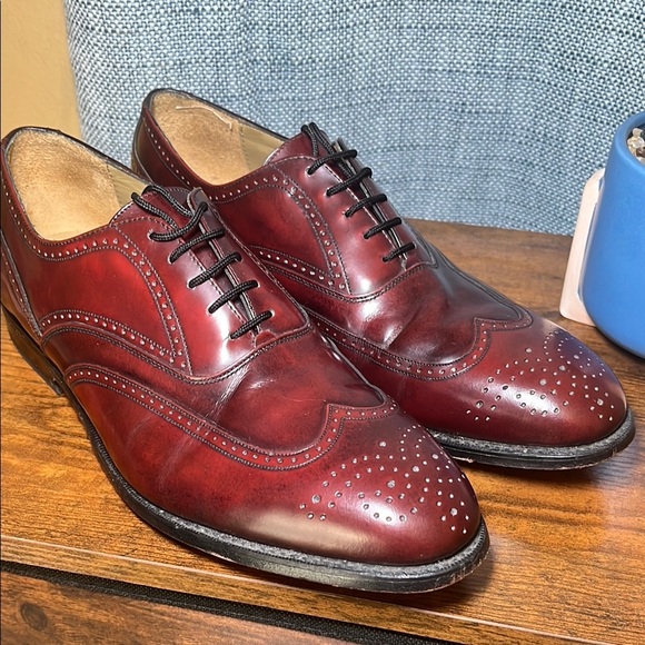 Vintage J. Murphy Brogue Wingtip Oil Brown Leather Classic Career Derby Oxford